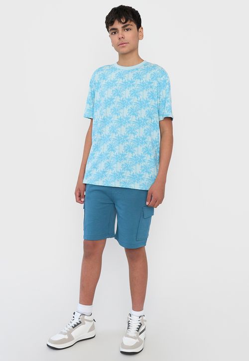 Short Niño Teen Punto Cargo Turquesa