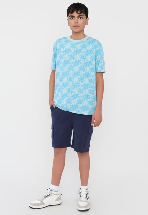 Short Niño Teen Punto Cargo Azul