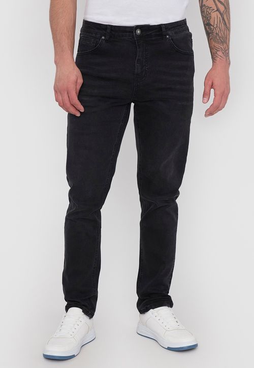 Jeans Hombre Spandex Slim Fit Negro