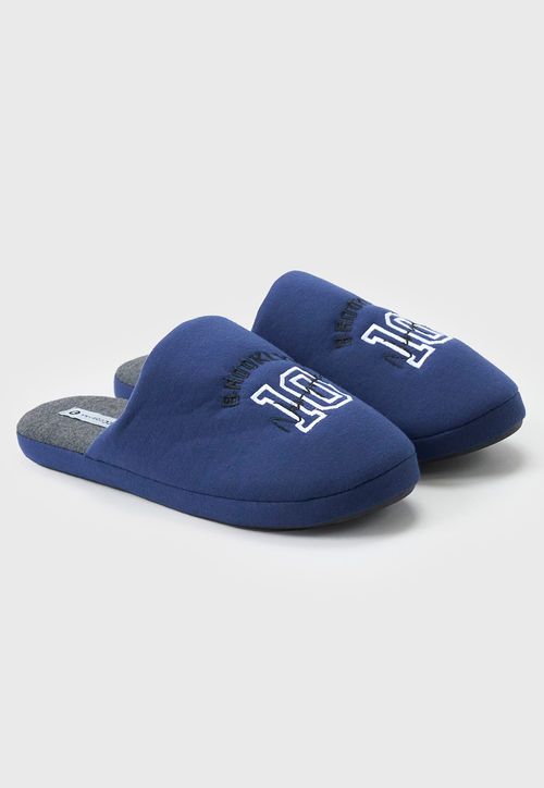 Pantuflas Hombre Print Brooklyn Azul