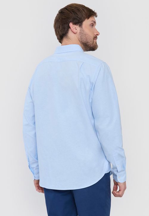 Camisa Hombre Celeste Oxford