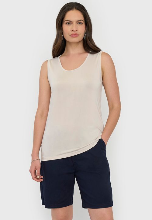Polera Mujer Básico Polyspandex Beige