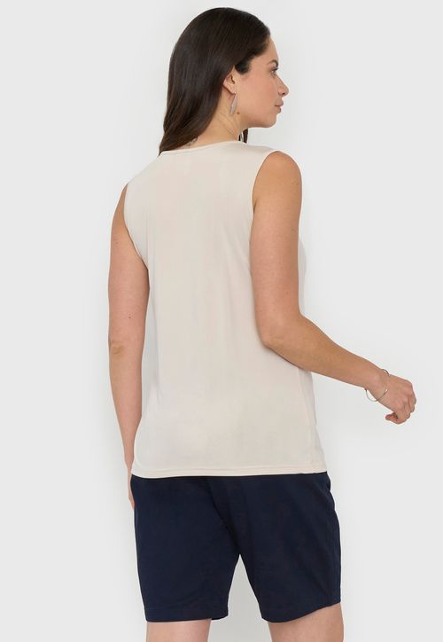 Polera Mujer Básico Polyspandex Beige