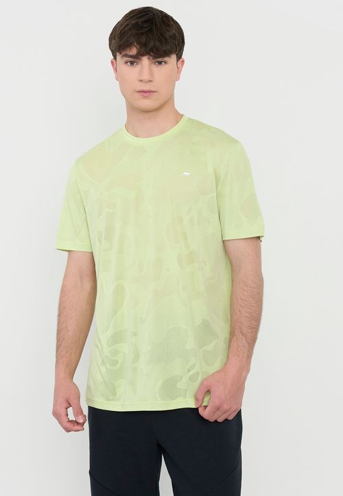 Polera Hombre Deportiva Texturizada Amarillo