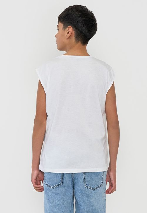 Polera Niño Teen Tank Blanco