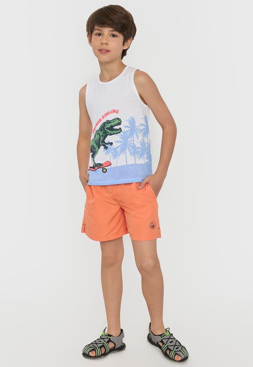 Traje De Baño Niño Kids Sólido Naranjo