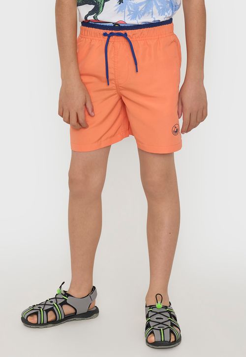 Traje De Baño Niño Kids Sólido Naranjo