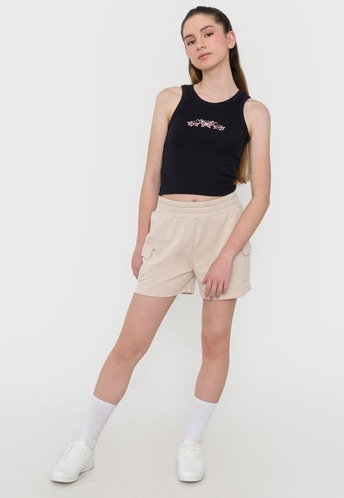 Short Niña Teen Punto Cargo Beige