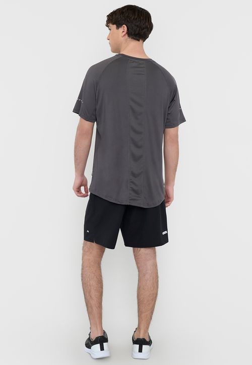 Polera Hombre Deportiva Poliester R-Neck 1 Gris