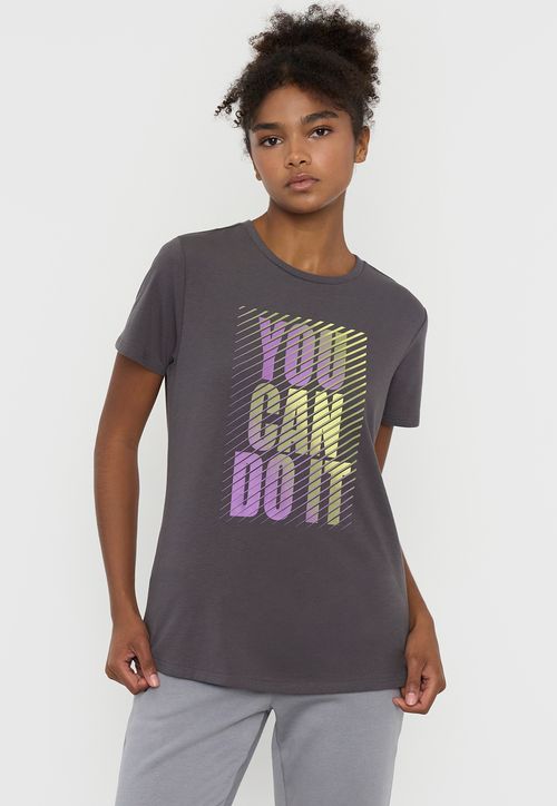 Polera Mujer Deportiva Fun Charcoal