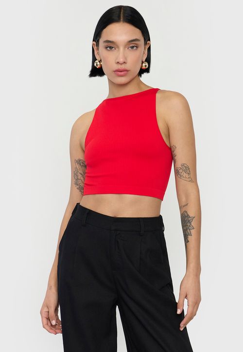 Peto Mujer Seamless Halter Rojo