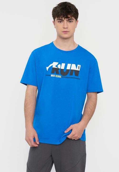 Polera Hombre Deportiva Fun Azul