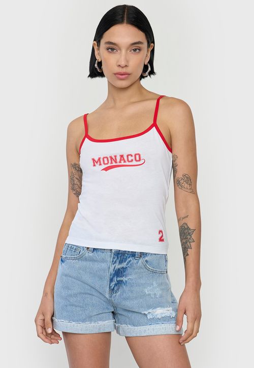 Peto Mujer Pabilo Bicolor Blanco