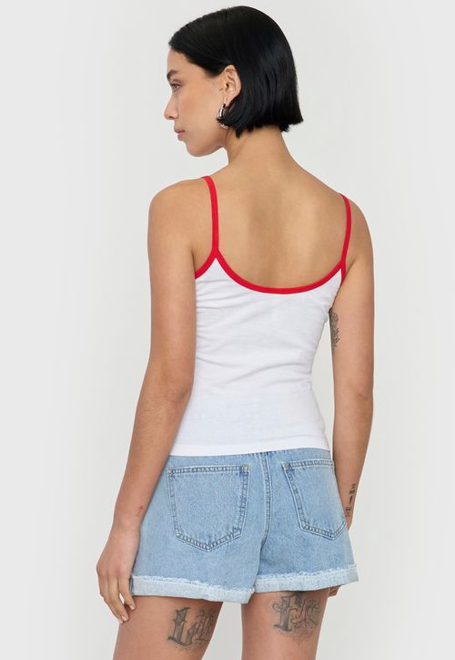 Peto Mujer Pabilo Bicolor Blanco