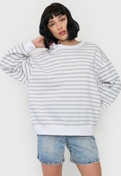 Polerón Mujer Oversize Gris