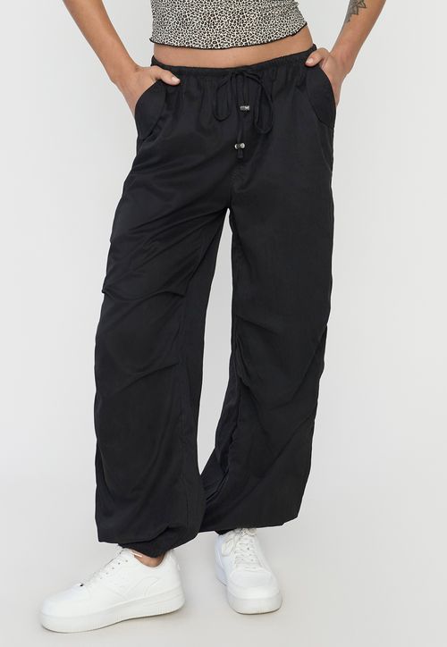 Pantalón Mujer Parachute Color Negro
