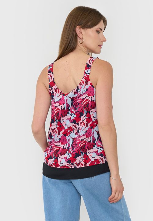 Blusa Mujer Pabilos Gruesos Print Corales Rosado