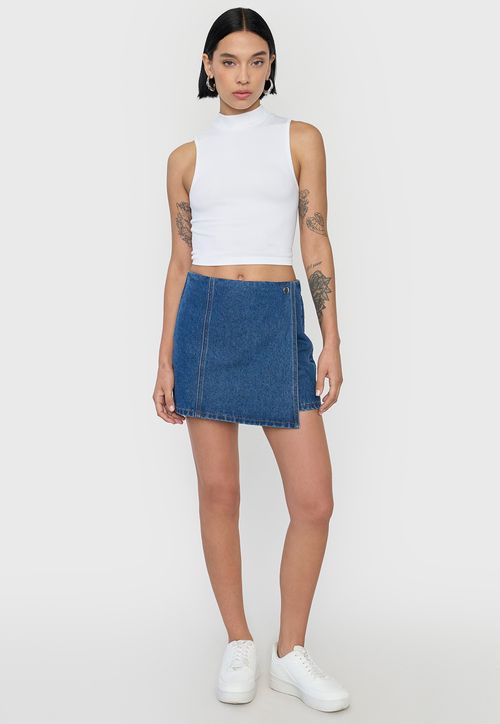 Skort Mujer Denim Azul