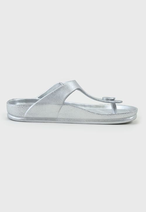 Sandalia Mujer Eva Tipo Hawaiana Plata