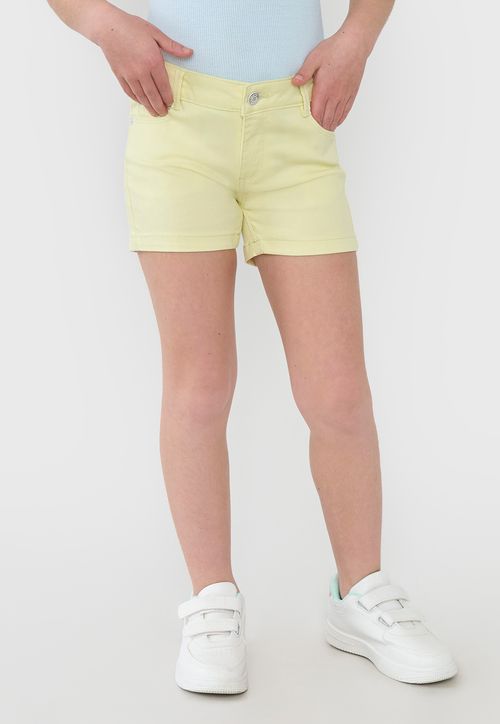 Short Niña Kids Denim Color Amarillo