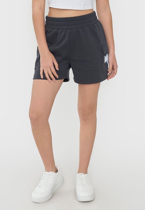 Short Niña Teen Cargo Punto Gris Oscuro