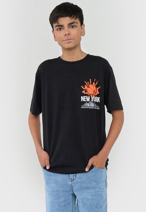 Polera Niño Teen Core Negro