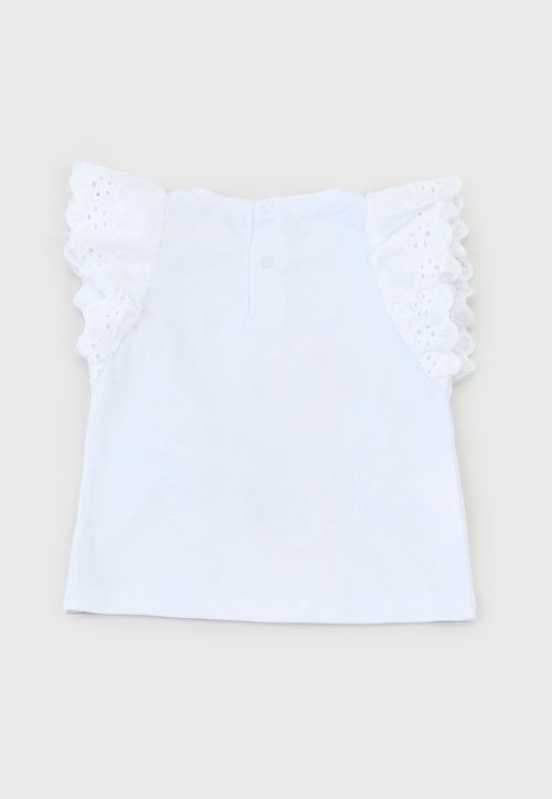 Polera Bebe Niña Interactiva Broderie Blanco