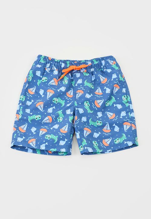 Traje De Baño Bebe Niño Short Navy