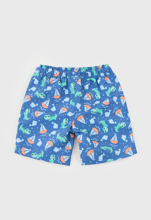 Traje De Baño Bebe Niño Short Navy