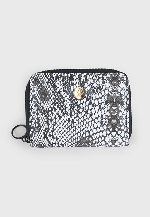 Billetera Mujer Pequeña Print Gris