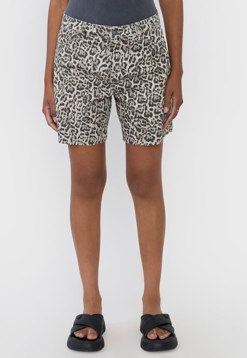 Short Mujer Animal Print Beige