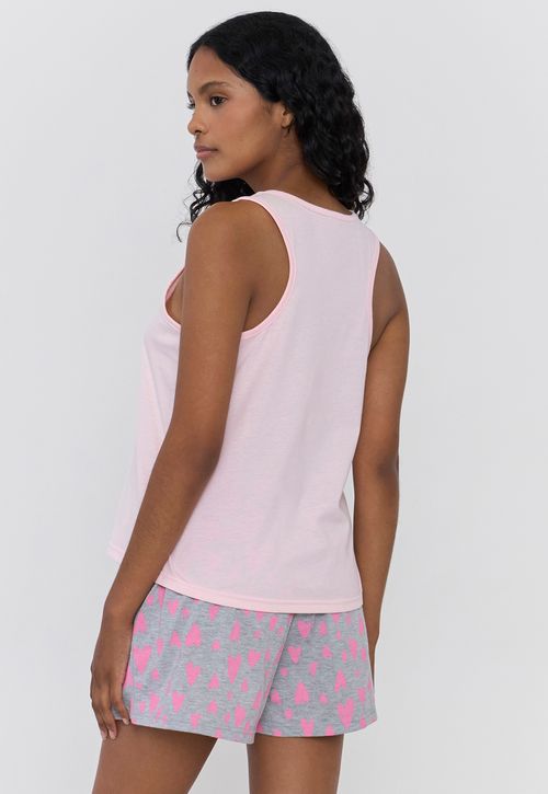 Pijama Mujer Sudadera Print Rosado Corazones