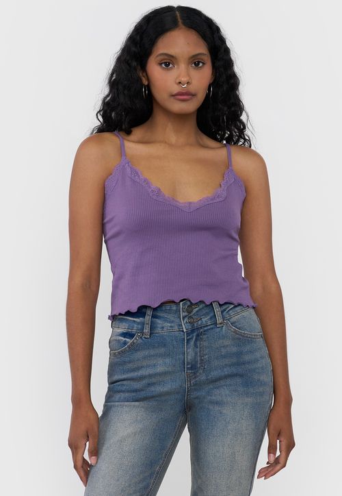 Peto Mujer Seamless Encaje Morado