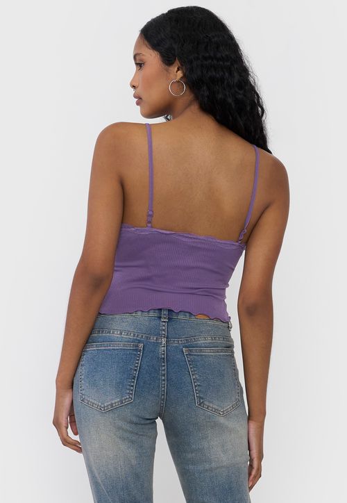 Peto Mujer Seamless Encaje Morado