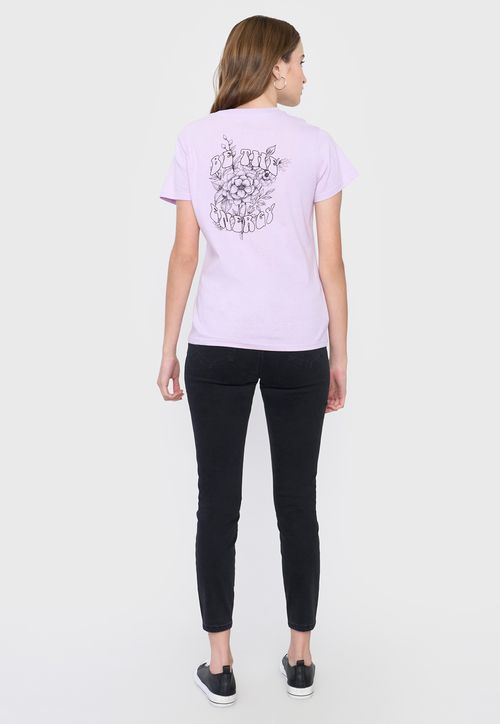 Polera Mujer Print Fun Regular Lila