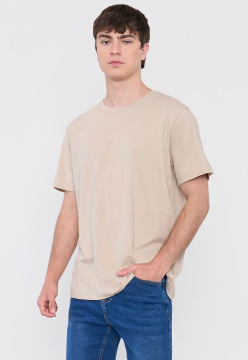 Polera Hombre R-Neck Lisa Beige