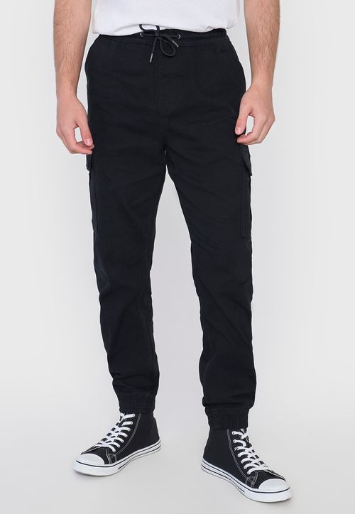 Jogger Hombre Cargo Color Negro