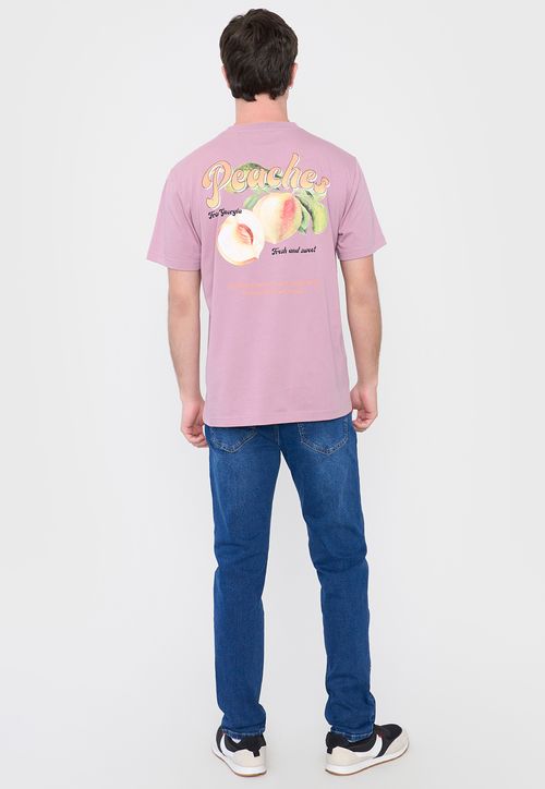 Polera Hombre Fun Frutas Rosado