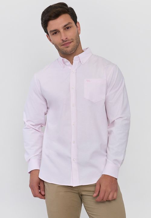 Camisa Hombre Oxford Color Rosado