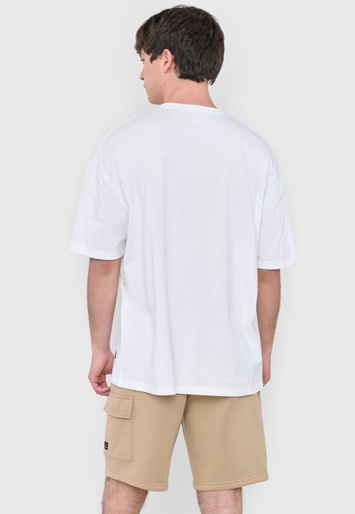 Polera Hombre Lisa Oversize Color Blanco