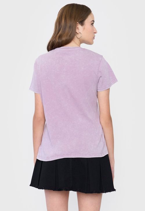 Polera Mujer Print Fun Regular Malva