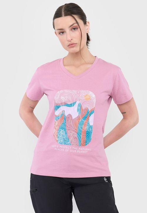 Polera Outdoor Mujer Fun Print Rosado