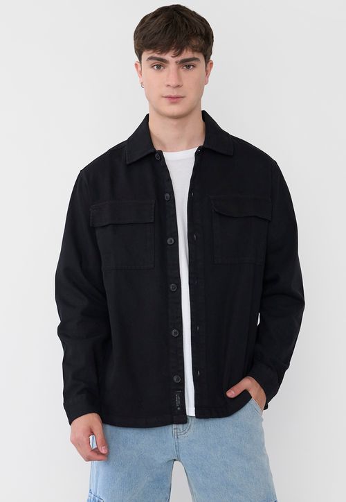 Casaca Hombre Bolsillos Negro