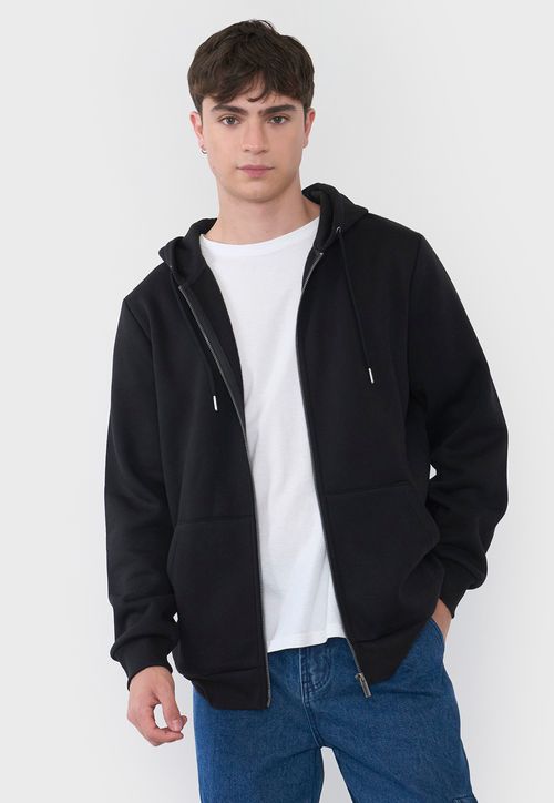 Polerón Hombre Full Zipper Color Negro