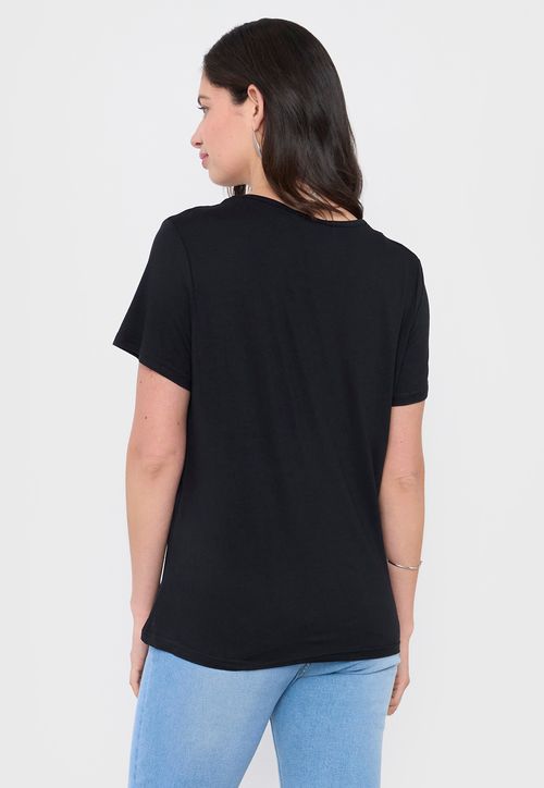 Polera Mujer Print Boho Negro