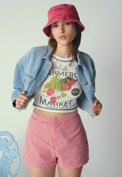Polera Mujer Saint Tropez Pespunte Ecru