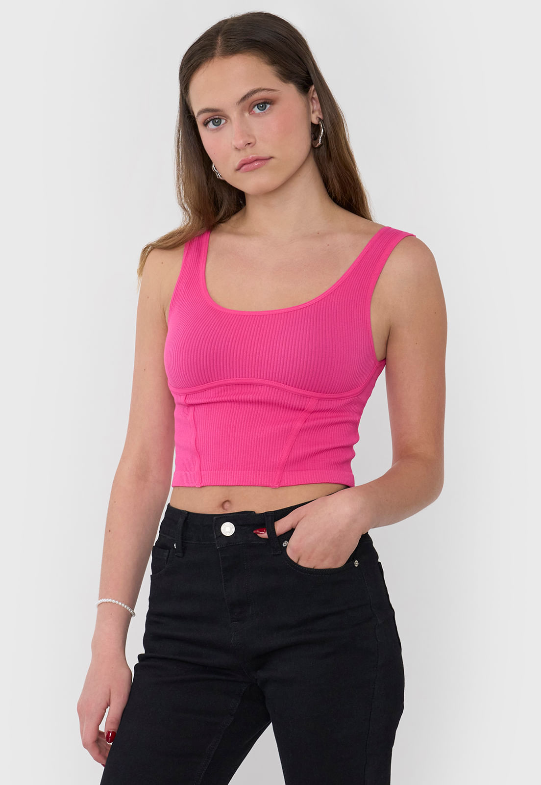 Peto Mujer Corsetero Seamless Fucsia