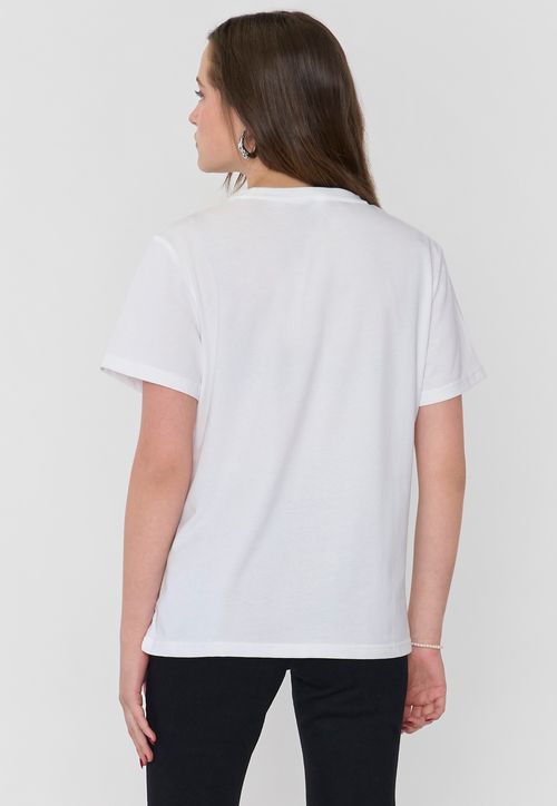 Polera Mujer Fun Regular Print Frutilla Blanco