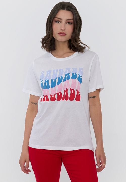 Polera Mujer Print Portugal Blanco