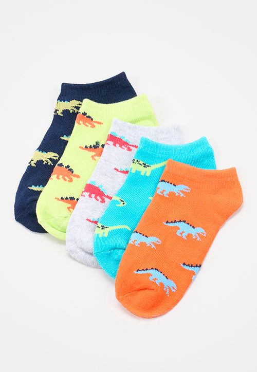 Calcetines Cortos Niño 5 Pack Naranjo